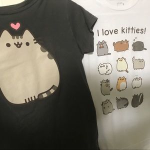 bundle of 2 pusheen cat shirts